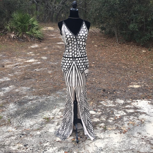 Dresses & Skirts - 🆕1920s Long Slit Prom Deep V Neck Sequin Mermaid